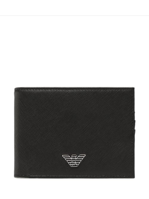 Portafoglio coin pocket in pelle rigenerata saffiano Emporio Armani | Y4R165 Y138E.81072